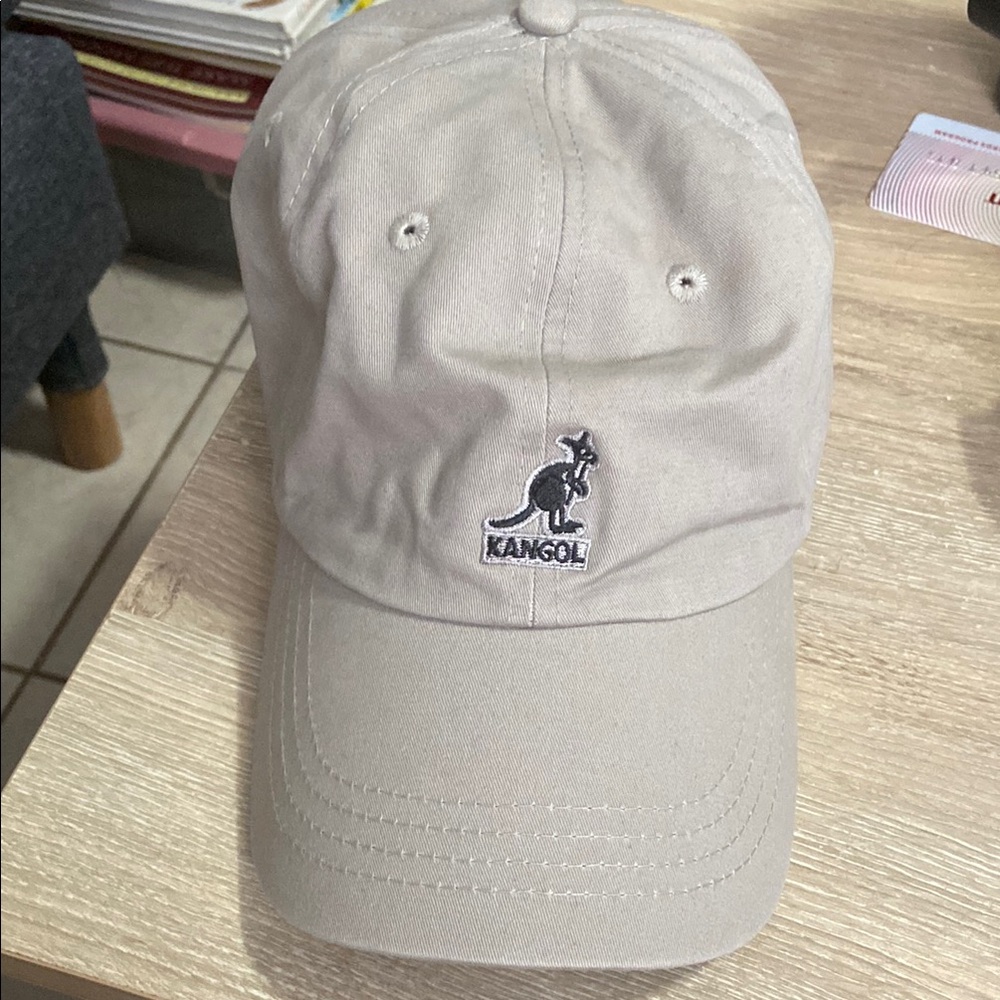 Kangol Light Tan Washed Baseball Cap with Logo